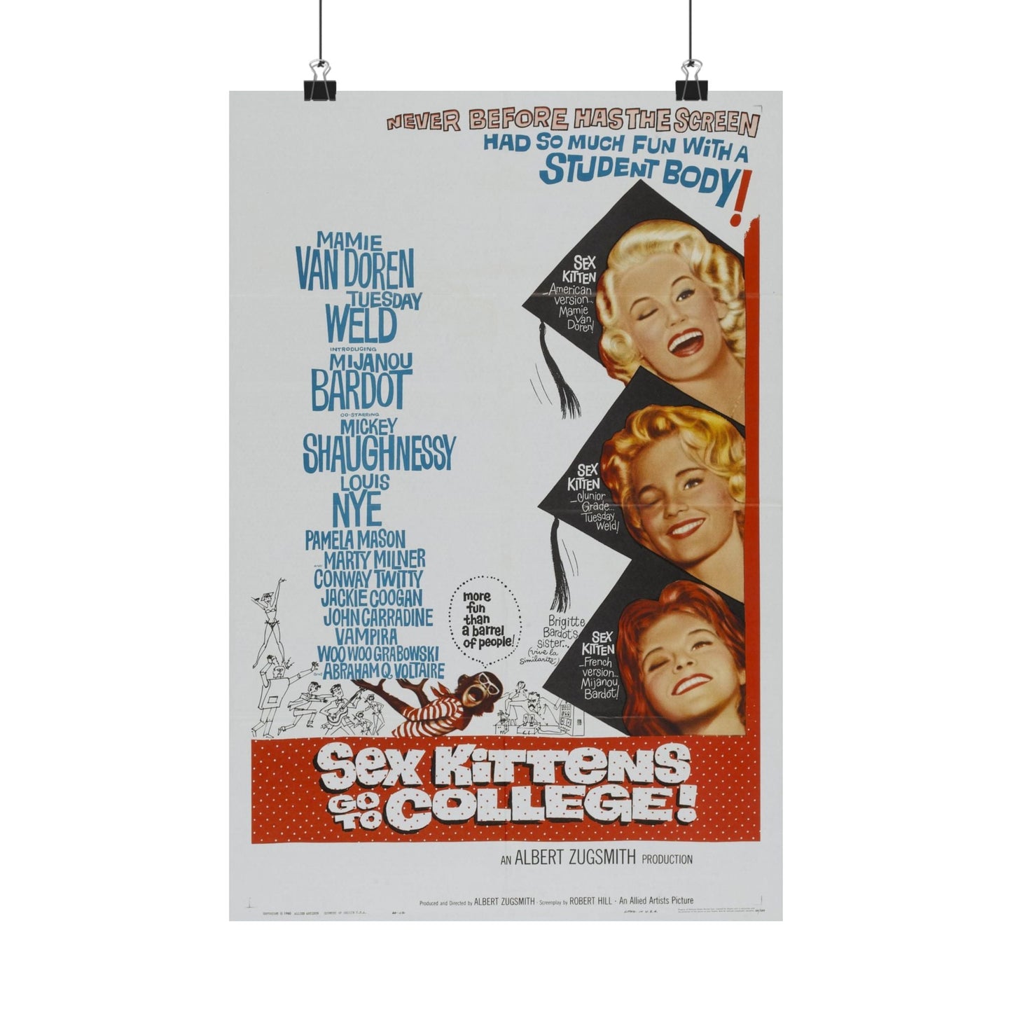 SEX KITTENS GO TO COLLEGE 1960 - Paper Movie Poster-12″ x 18″-The Sticker Space