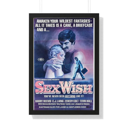 SEX WISH 1976 - Framed Movie Poster 20" x 30" Black - The Sticker Space