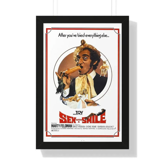 SEX WITH A SMILE 1976 - Framed Movie Poster 16″ x 24″ Black - The Sticker Space