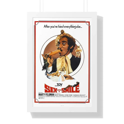 SEX WITH A SMILE 1976 - Framed Movie Poster 16″ x 24″ White - The Sticker Space