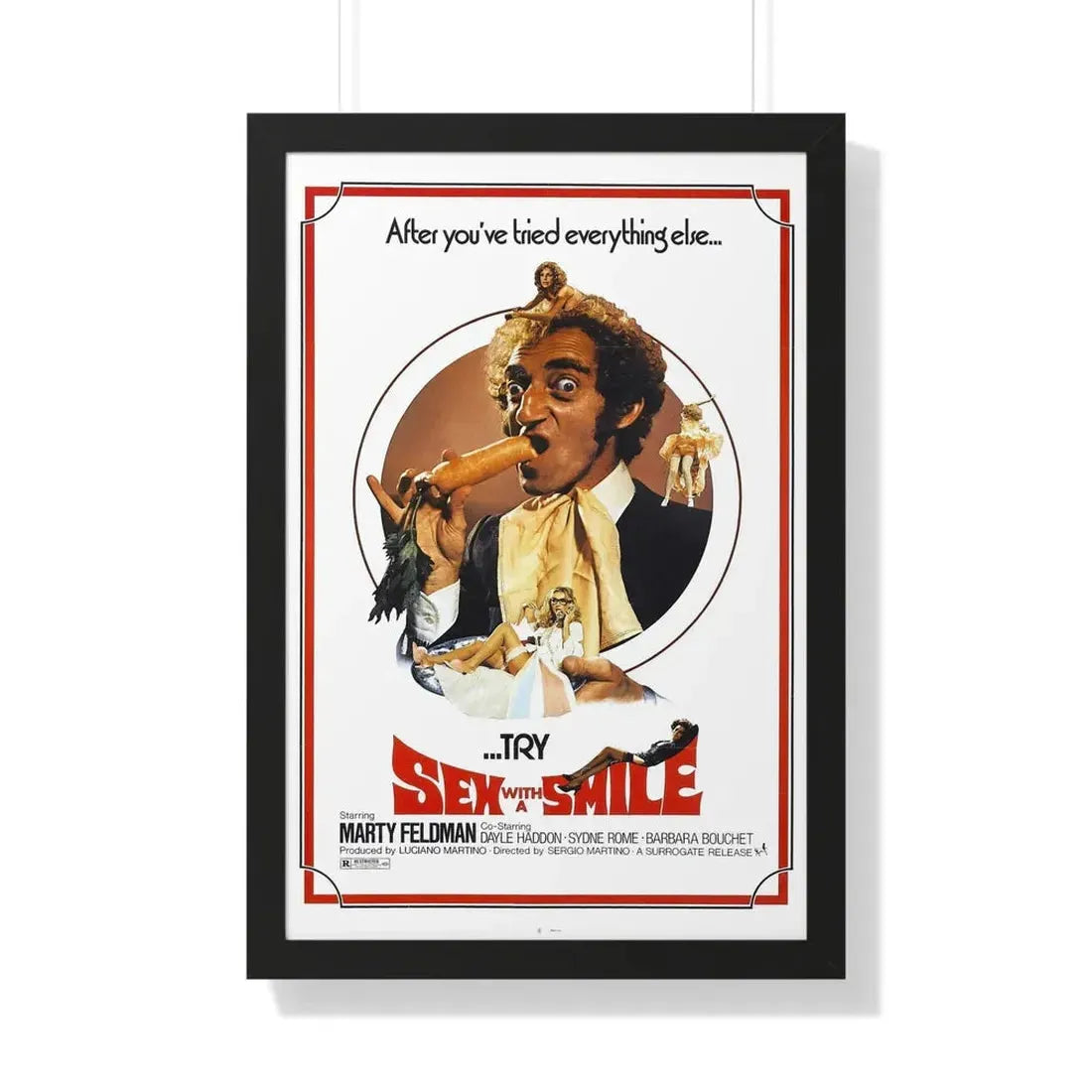 SEX WITH A SMILE 1976 - Framed Movie Poster 20" x 30" Black - The Sticker Space