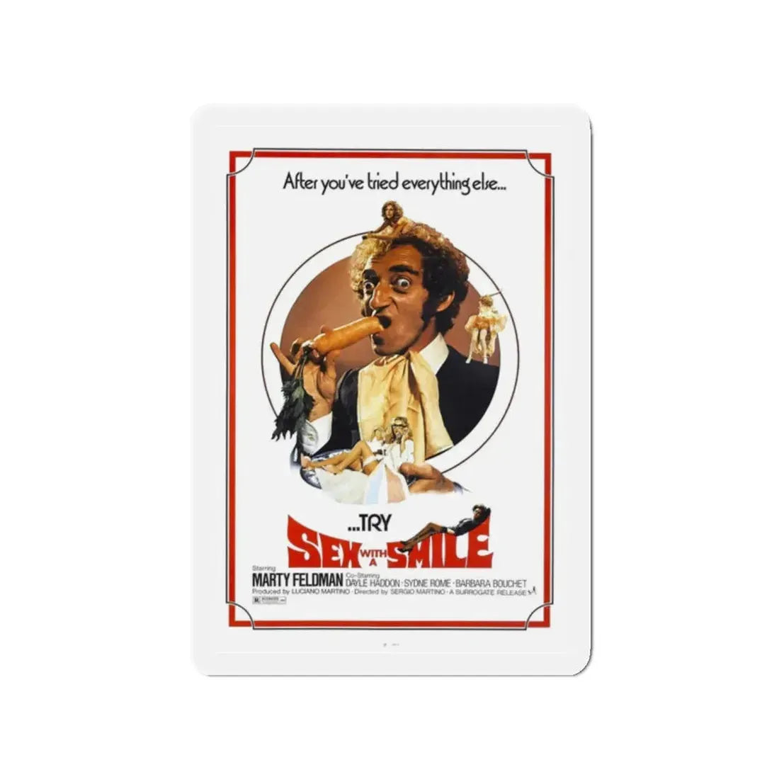 SEX WITH A SMILE 1976 Movie Poster - Refrigerator Magnet 2 Inch Die-Cut - The Sticker Space