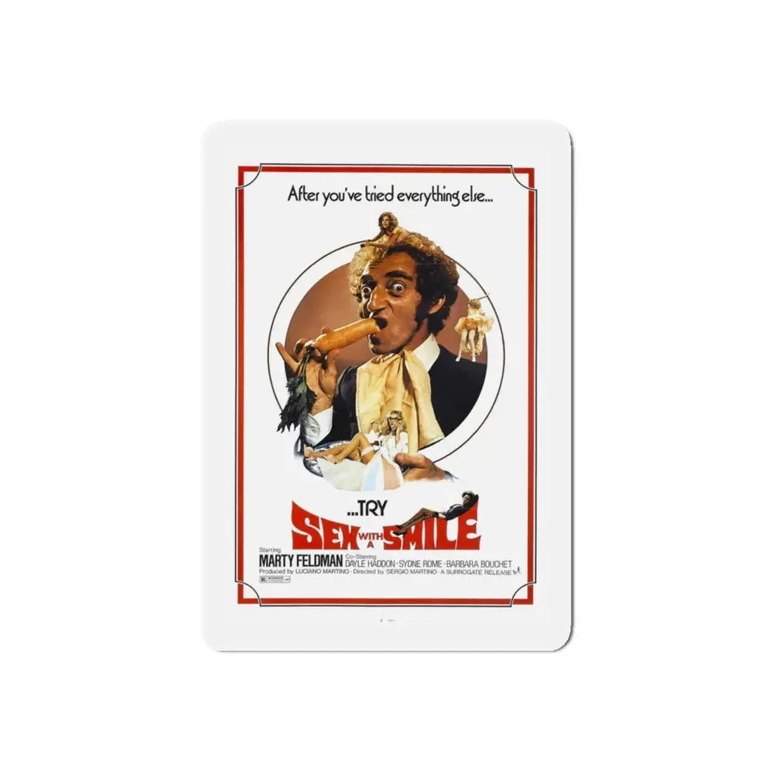 SEX WITH A SMILE 1976 Movie Poster - Refrigerator Magnet 4 Inch Die-Cut - The Sticker Space