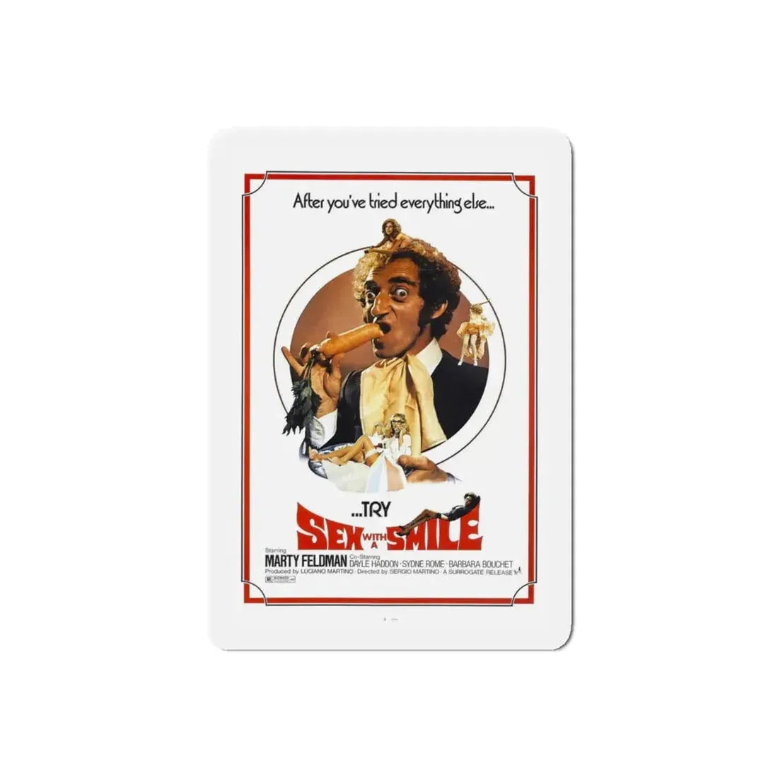 SEX WITH A SMILE 1976 Movie Poster - Refrigerator Magnet 6 Inch Die-Cut - The Sticker Space