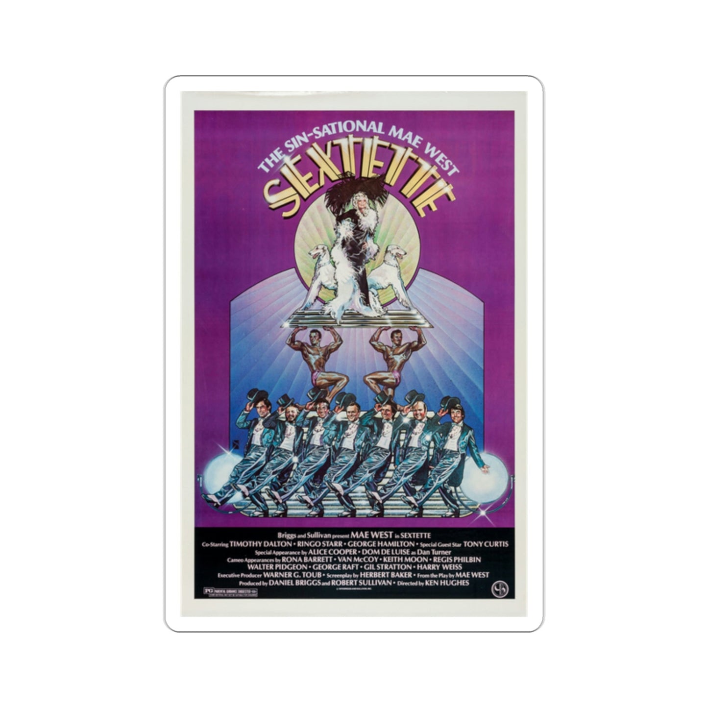 Sextette 1978 Movie Poster STICKER Vinyl Die-Cut Decal-2 Inch-The Sticker Space