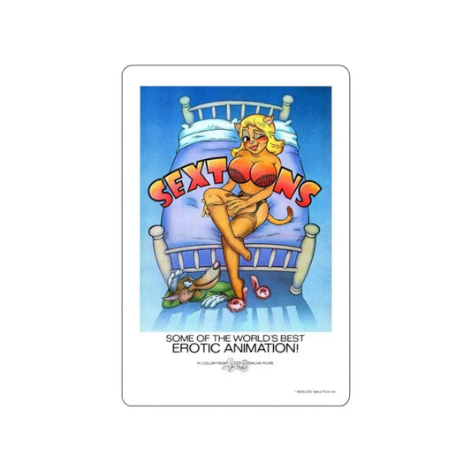 SEXTOONS 1975 Movie Poster STICKER Vinyl Die-Cut Decal 2 Inch - The Sticker Space