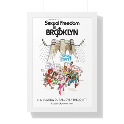 SEXUAL FREEDOM IN BROOKLYN 1975 - Framed Movie Poster-16″ x 24″-The Sticker Space