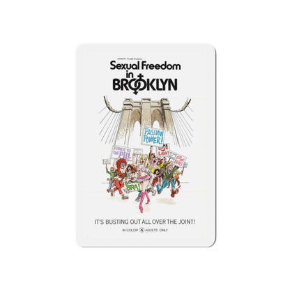 SEXUAL FREEDOM IN BROOKLYN 1975 Movie Poster - Refrigerator Magnet-3" x 3"-The Sticker Space