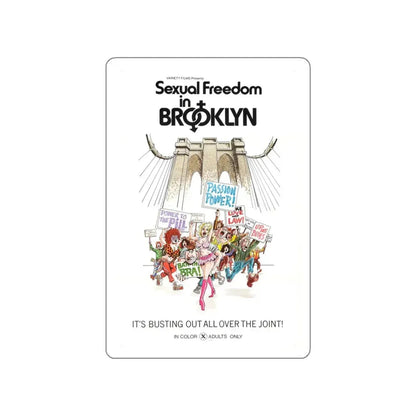 SEXUAL FREEDOM IN BROOKLYN 1975 Movie Poster STICKER Vinyl Die-Cut Decal 6 Inch - The Sticker Space