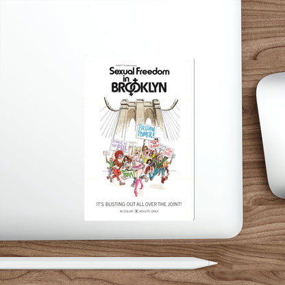 SEXUAL FREEDOM IN BROOKLYN 1975 Movie Poster STICKER Vinyl Die-Cut Decal-The Sticker Space