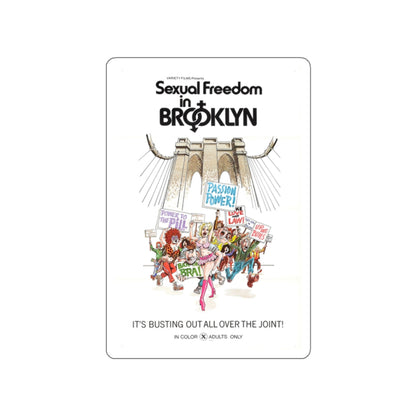 SEXUAL FREEDOM IN BROOKLYN 1975 Movie Poster STICKER Vinyl Die-Cut Decal-White-The Sticker Space