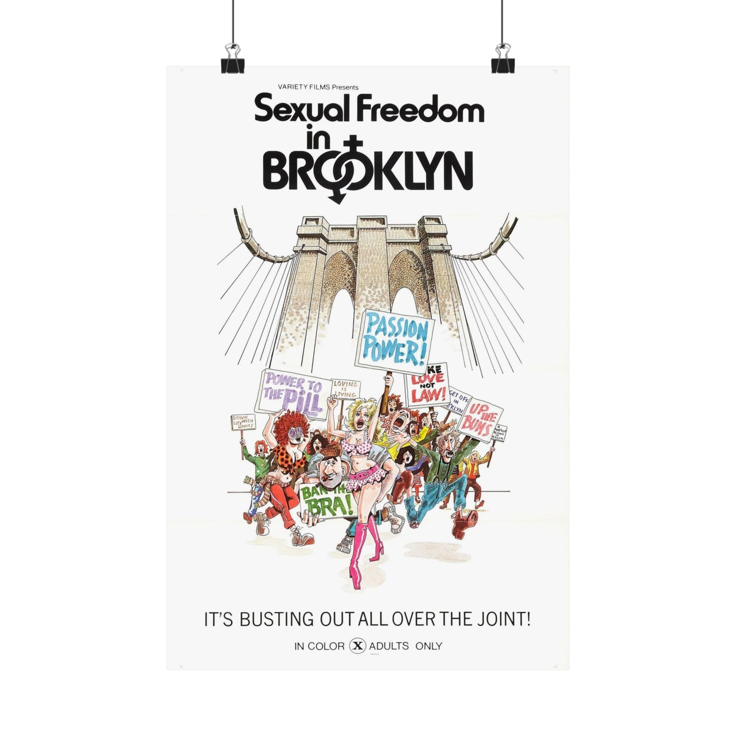 SEXUAL FREEDOM IN BROOKLYN 1975 - Paper Movie Poster-12″ x 18″-The Sticker Space