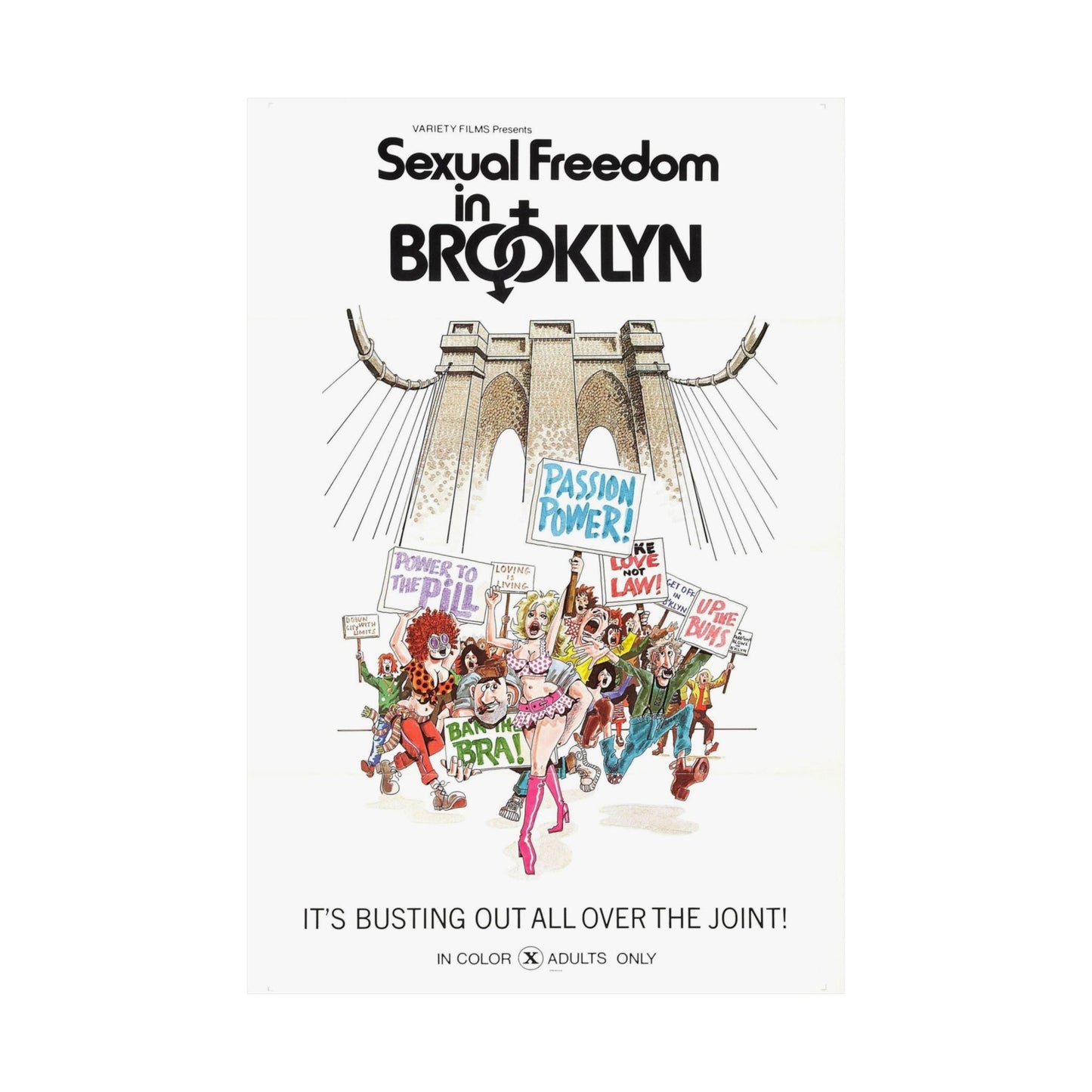 SEXUAL FREEDOM IN BROOKLYN 1975 - Paper Movie Poster-The Sticker Space