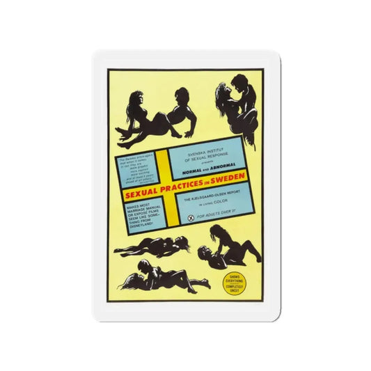 SEXUAL PRACTICES IN SWEDEN 1970 Movie Poster - Refrigerator Magnet 2 Inch Die-Cut - The Sticker Space