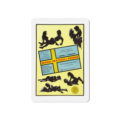 SEXUAL PRACTICES IN SWEDEN 1970 Movie Poster - Refrigerator Magnet 3 Inch Die-Cut - The Sticker Space