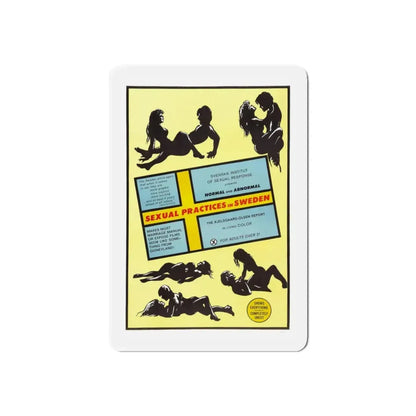 SEXUAL PRACTICES IN SWEDEN 1970 Movie Poster - Refrigerator Magnet 4 Inch Die-Cut - The Sticker Space