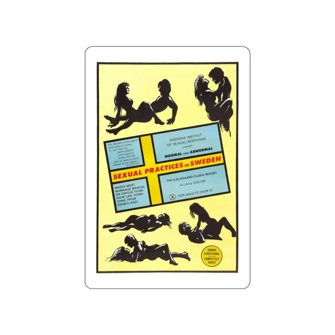 SEXUAL PRACTICES IN SWEDEN 1970 Movie Poster STICKER Vinyl Die-Cut Decal 3 Inch - The Sticker Space