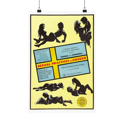 SEXUAL PRACTICES IN SWEDEN 1970 - Paper Movie Poster 12″ x 18″ Matte - The Sticker Space