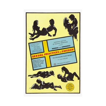 SEXUAL PRACTICES IN SWEDEN 1970 - Paper Movie Poster-The Sticker Space