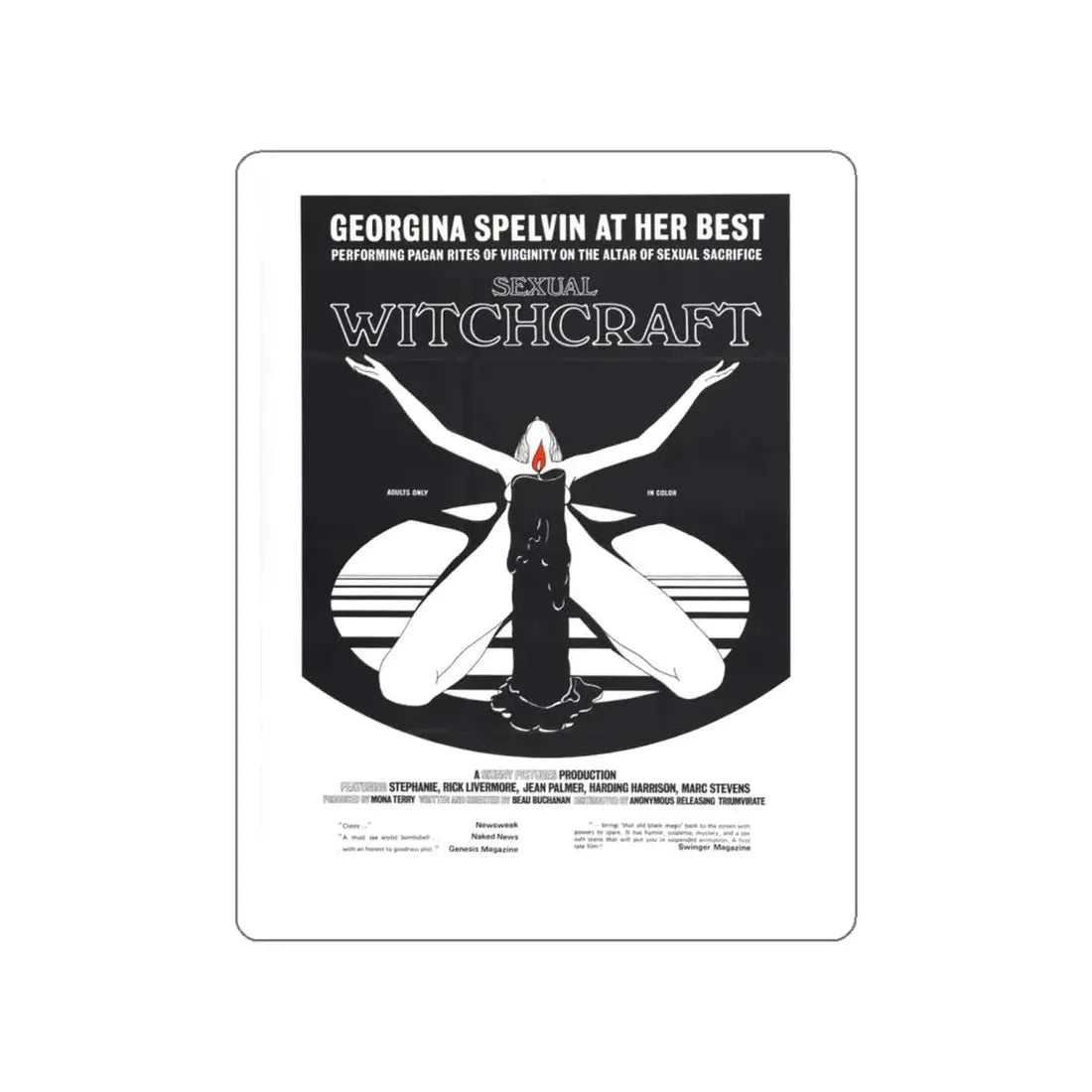 SEXUAL WITCHCRAFT 1973 Movie Poster STICKER Vinyl Die-Cut Decal 6 Inch - The Sticker Space