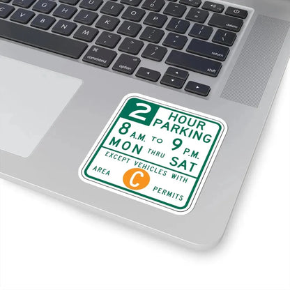 SF PERMIT PARKING (California) (Road Sign) STICKER Vinyl Kiss-Cut Decal - The Sticker Space