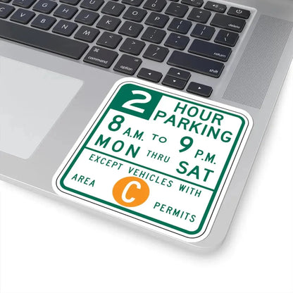 SF PERMIT PARKING (California) (Road Sign) STICKER Vinyl Kiss-Cut Decal - The Sticker Space