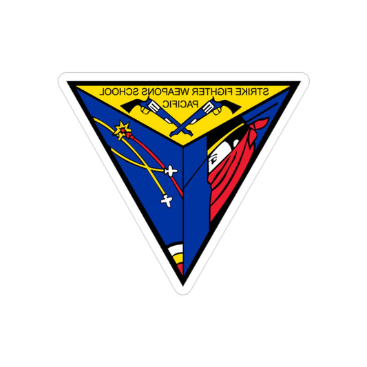 SFWSP Strike Fighter Weapons School Pacific (U.S. Navy) REVERSE PRINT Transparent STICKER-2" × 2"-The Sticker Space