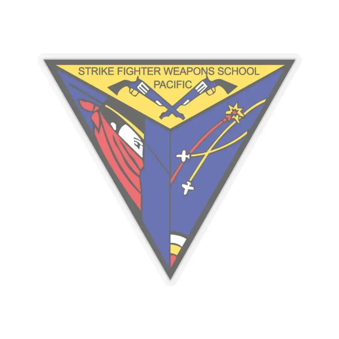 SFWSP Strike Fighter Weapons School Pacific (U.S. Navy) STICKER Vinyl Kiss-Cut Decal 6 Inch Transparent - The Sticker Space