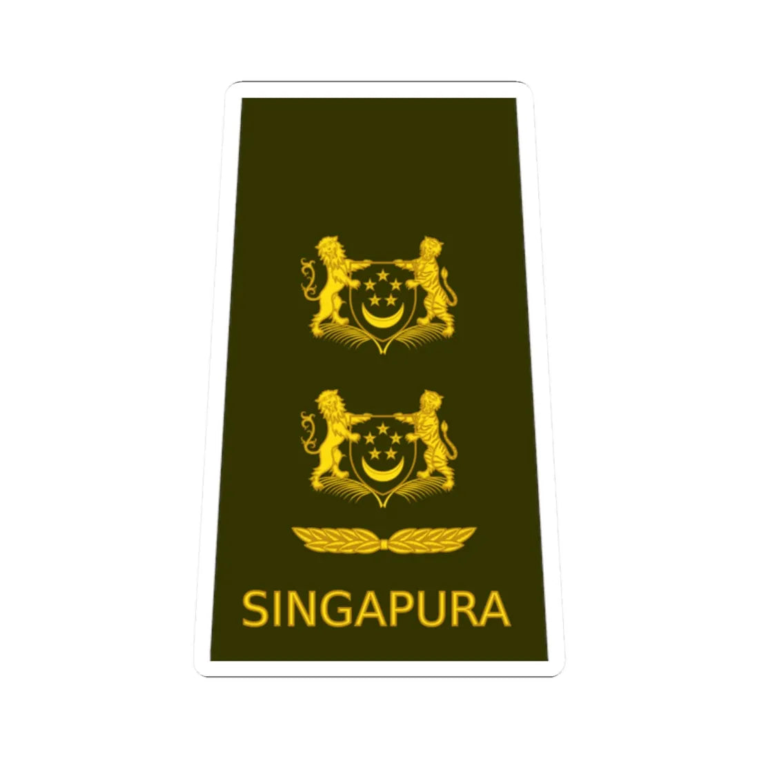 SGEOS SLTC (Singapore) (Military Rank) STICKER Vinyl Kiss-Cut Decal 2 Inch White - The Sticker Space
