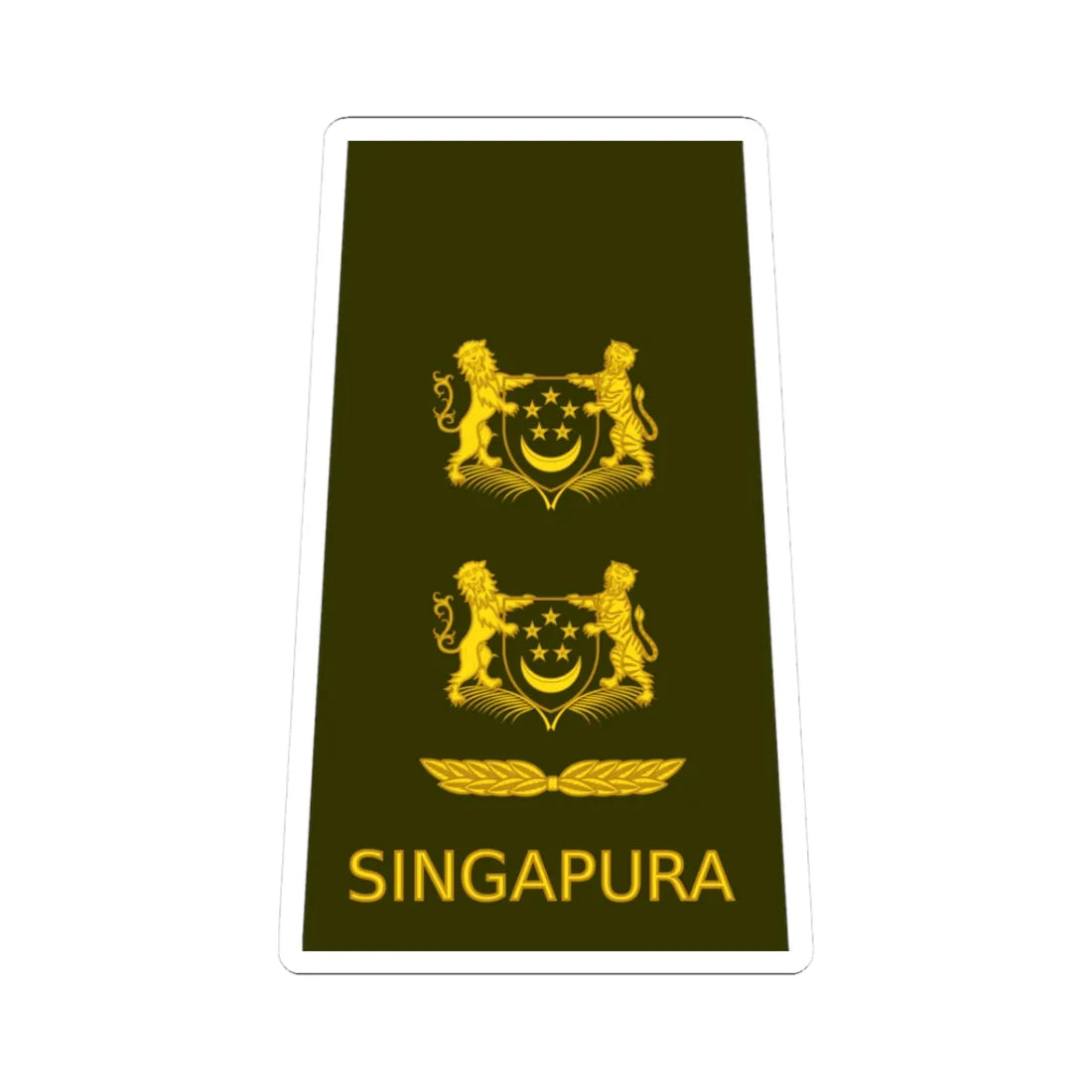 SGEOS SLTC (Singapore) (Military Rank) STICKER Vinyl Kiss-Cut Decal 3 Inch White - The Sticker Space