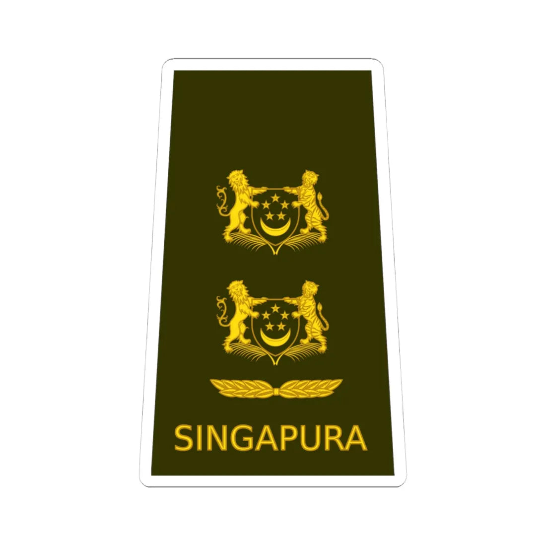 SGEOS SLTC (Singapore) (Military Rank) STICKER Vinyl Kiss-Cut Decal 4 Inch White - The Sticker Space