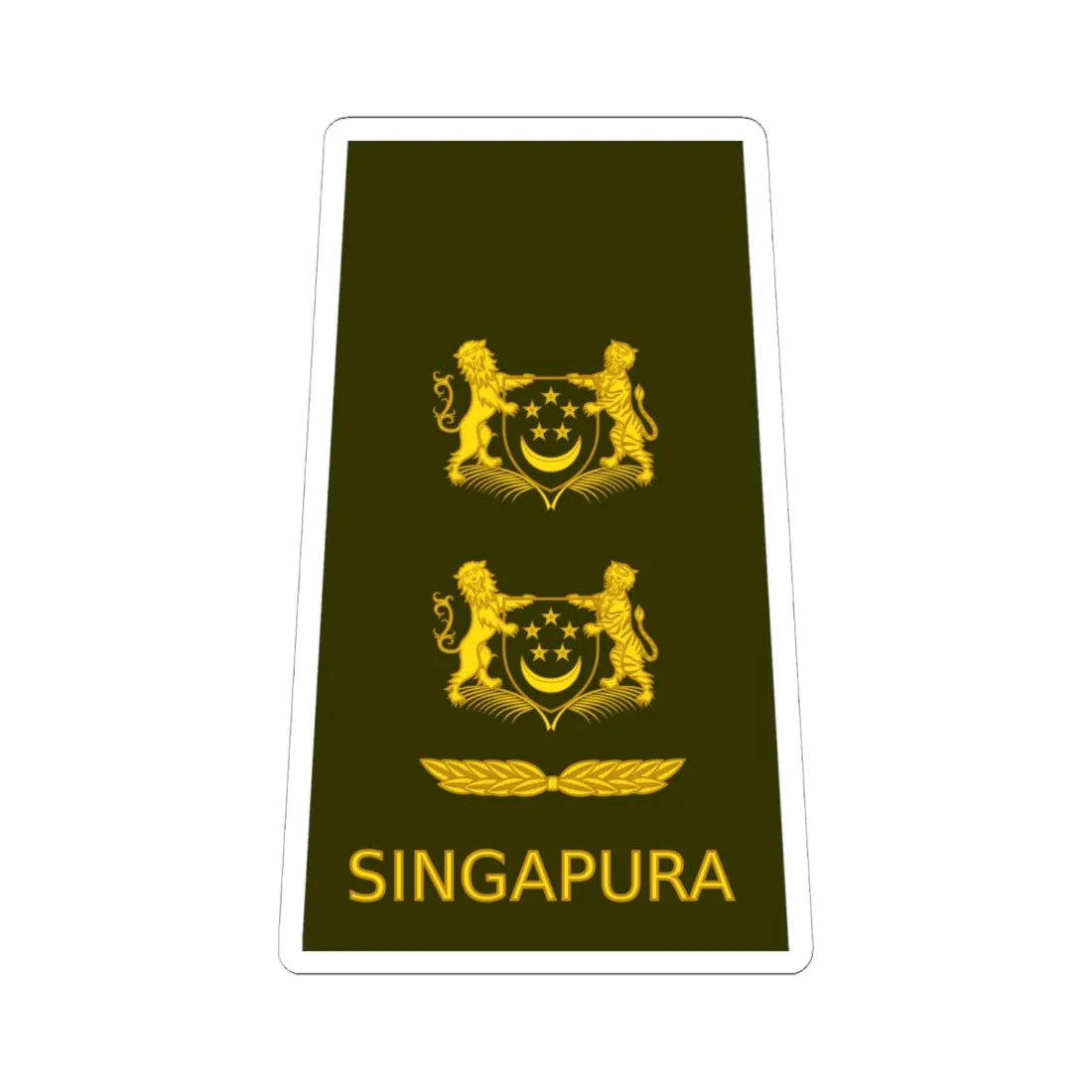 SGEOS SLTC (Singapore) (Military Rank) STICKER Vinyl Kiss-Cut Decal 6 Inch White - The Sticker Space