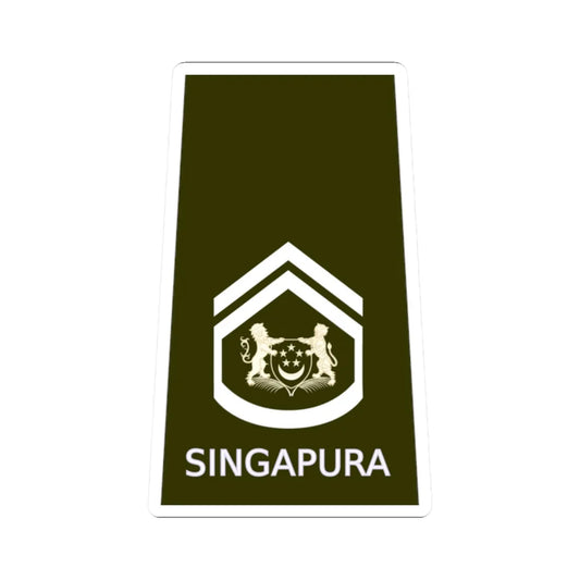 SGEWO 1WO (Singapore) (Military Rank) STICKER Vinyl Kiss-Cut Decal 2 Inch White - The Sticker Space