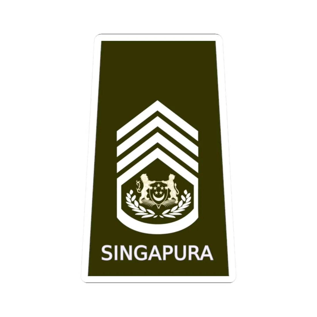 SGEWO CWO (Singapore) (Military Rank) STICKER Vinyl Kiss-Cut Decal 2 Inch White - The Sticker Space