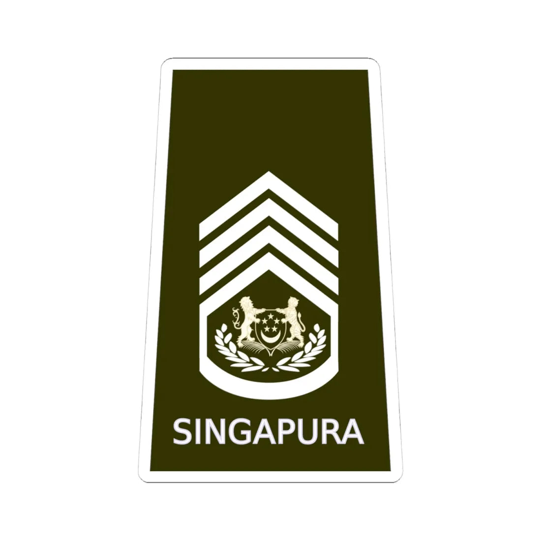 SGEWO CWO (Singapore) (Military Rank) STICKER Vinyl Kiss-Cut Decal 4 Inch White - The Sticker Space