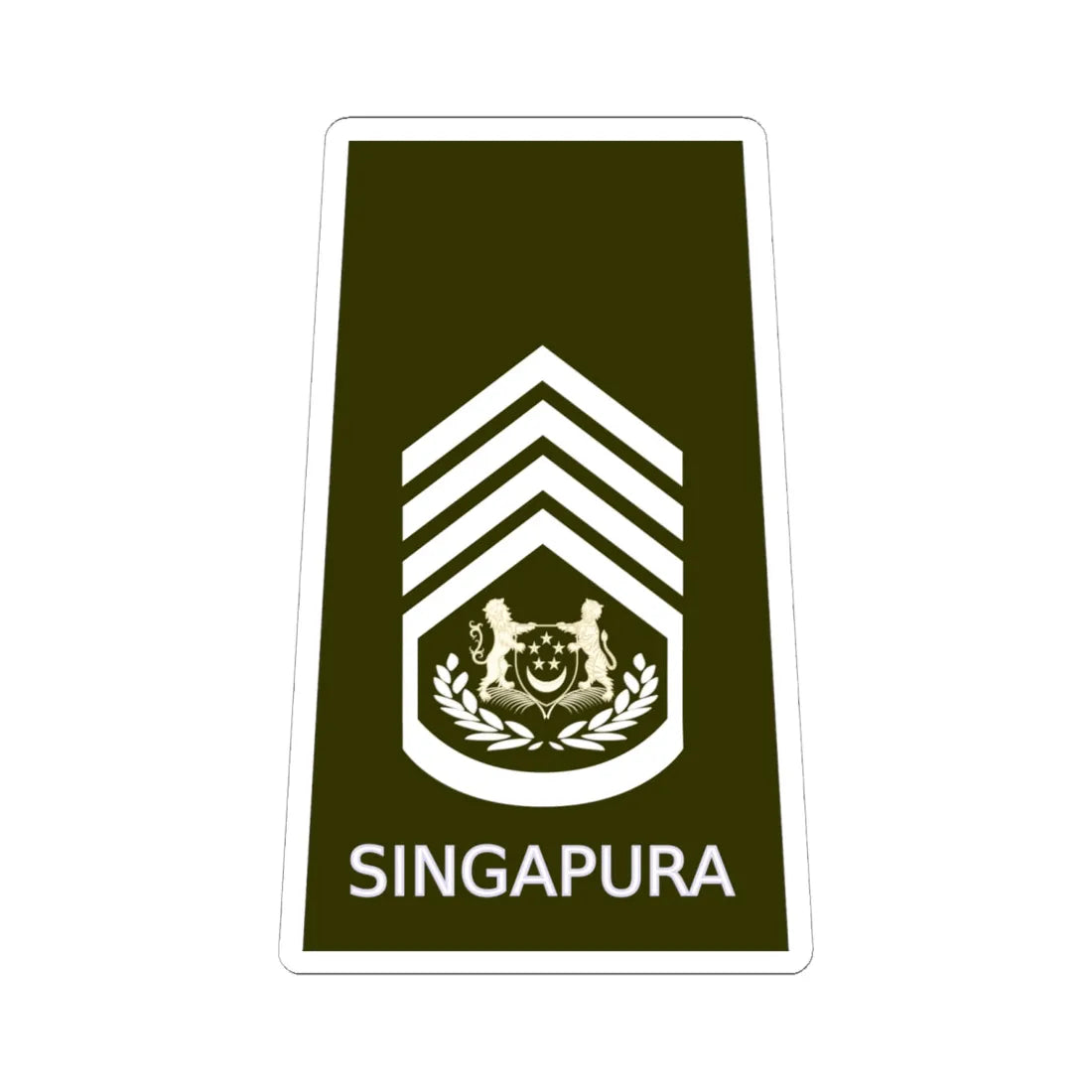 SGEWO CWO (Singapore) (Military Rank) STICKER Vinyl Kiss-Cut Decal 6 Inch White - The Sticker Space
