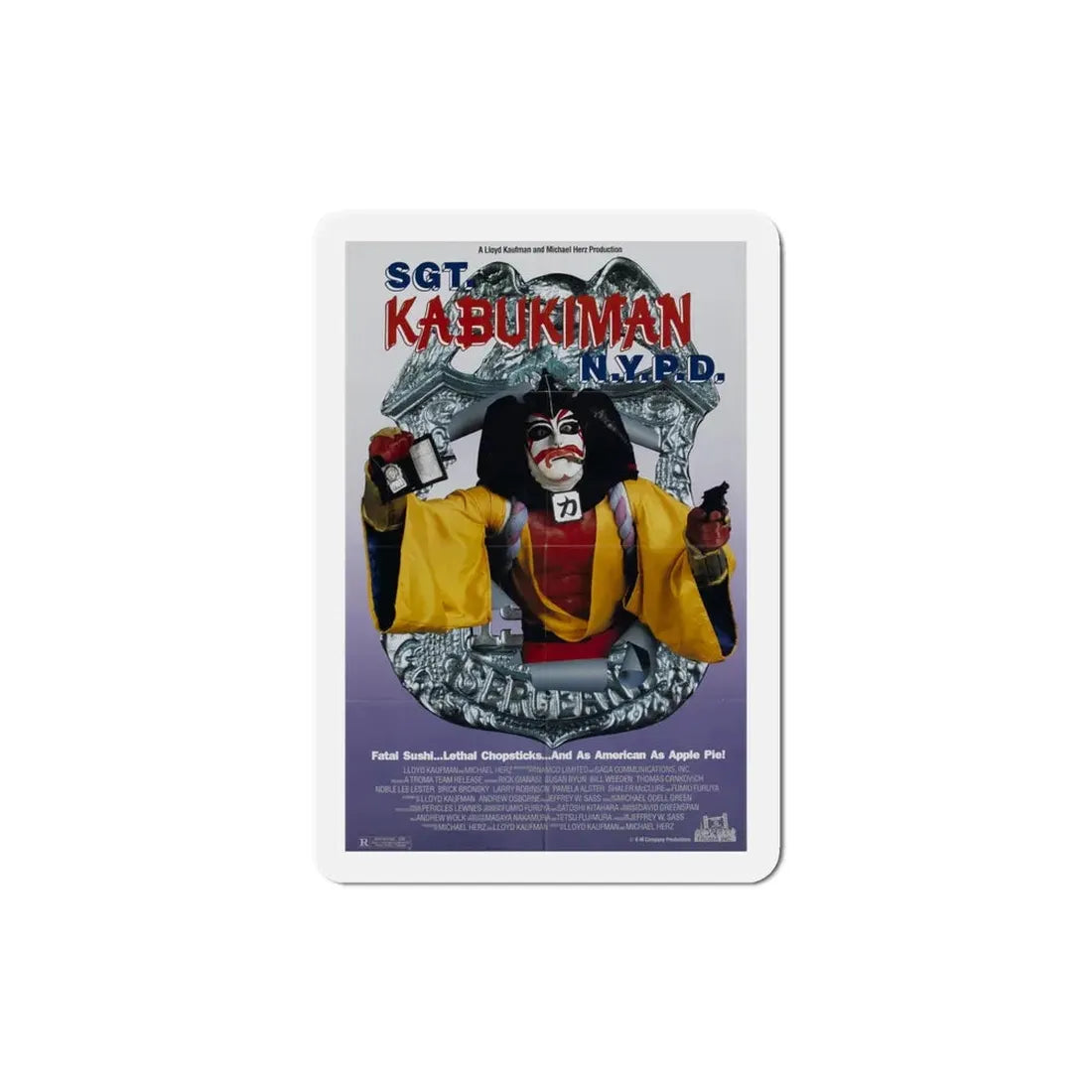 Sgt Kabukiman NYPD 1991 Movie Poster Refrigerator Magnet 4 Inch - The Sticker Space