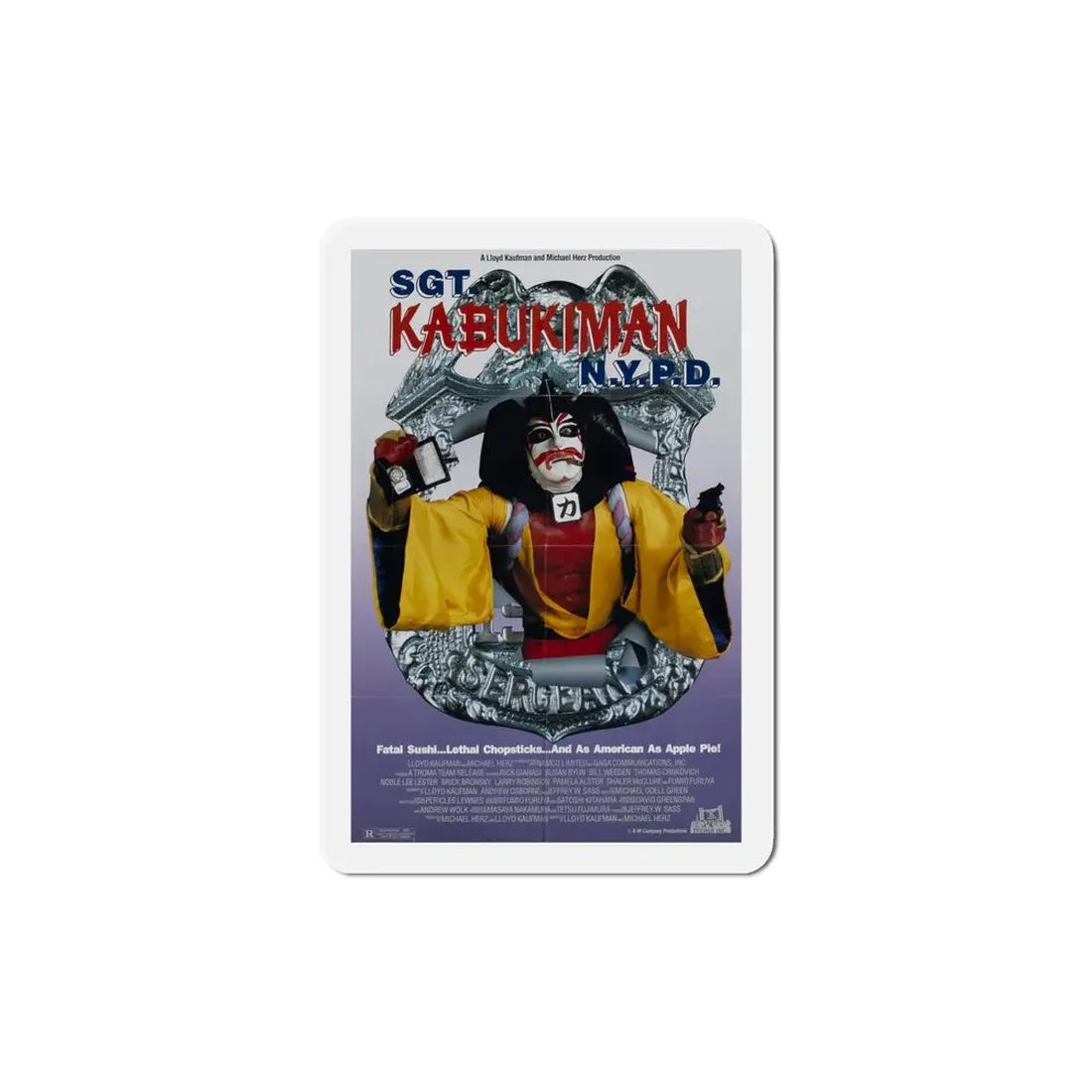 Sgt Kabukiman NYPD 1991 Movie Poster Refrigerator Magnet 6 Inch - The Sticker Space
