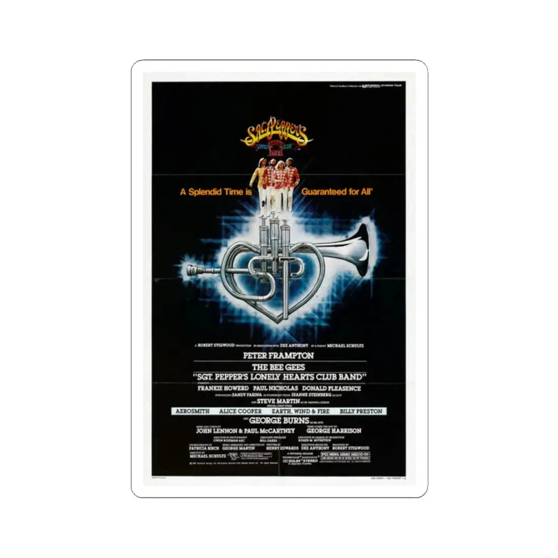 Sgt Pepper's Lonely Hearts Club Band 1978 Movie Poster - STICKER Vinyl Kiss-Cut Decal 2 Inch White - The Sticker Space