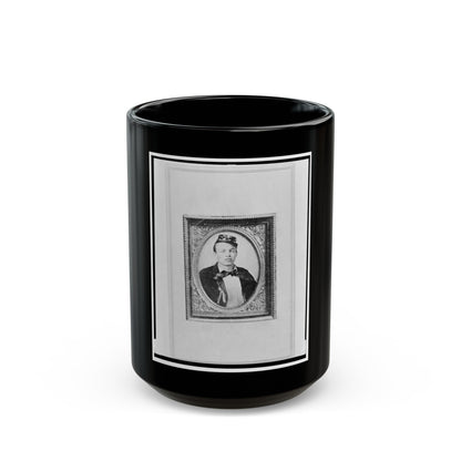 Sgt. Hermann Reintanz, Head-And-Shoulders Portrait, Facing Front (U.S. Civil War) Black Coffee Mug-15oz-The Sticker Space