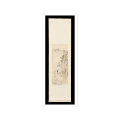 Sha Fu - Woman lost in thought beneath a wutong tree - late 19th or early 20th v2 - STICKER Vinyl Kiss-Cut Decal