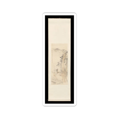 Sha Fu - Woman lost in thought beneath a wutong tree - late 19th or early 20th v2 - STICKER Vinyl Kiss-Cut Decal