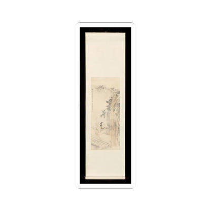 Sha Fu - Woman lost in thought beneath a wutong tree - late 19th or early 20th v2 - STICKER Vinyl Kiss-Cut Decal