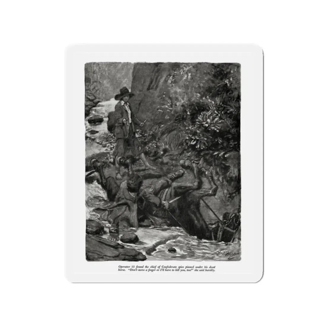 Shadow Dance (2), Cosmopolitan, November 1932 (Magazine Illustration) Refrigerator Magnet 2 Inch Die-Cut - The Sticker Space