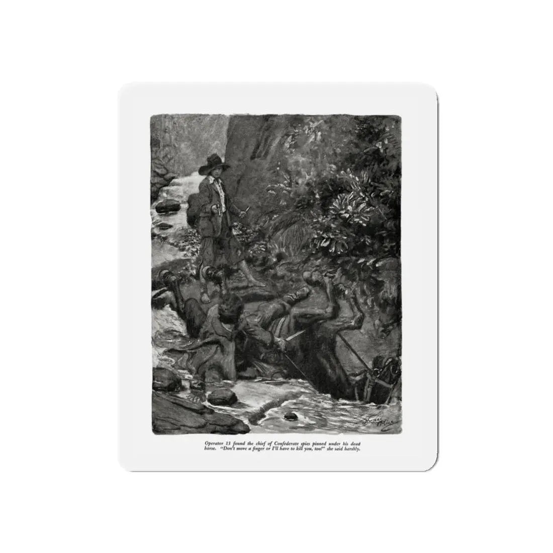 Shadow Dance (2), Cosmopolitan, November 1932 (Magazine Illustration) Refrigerator Magnet 3 Inch Die-Cut - The Sticker Space