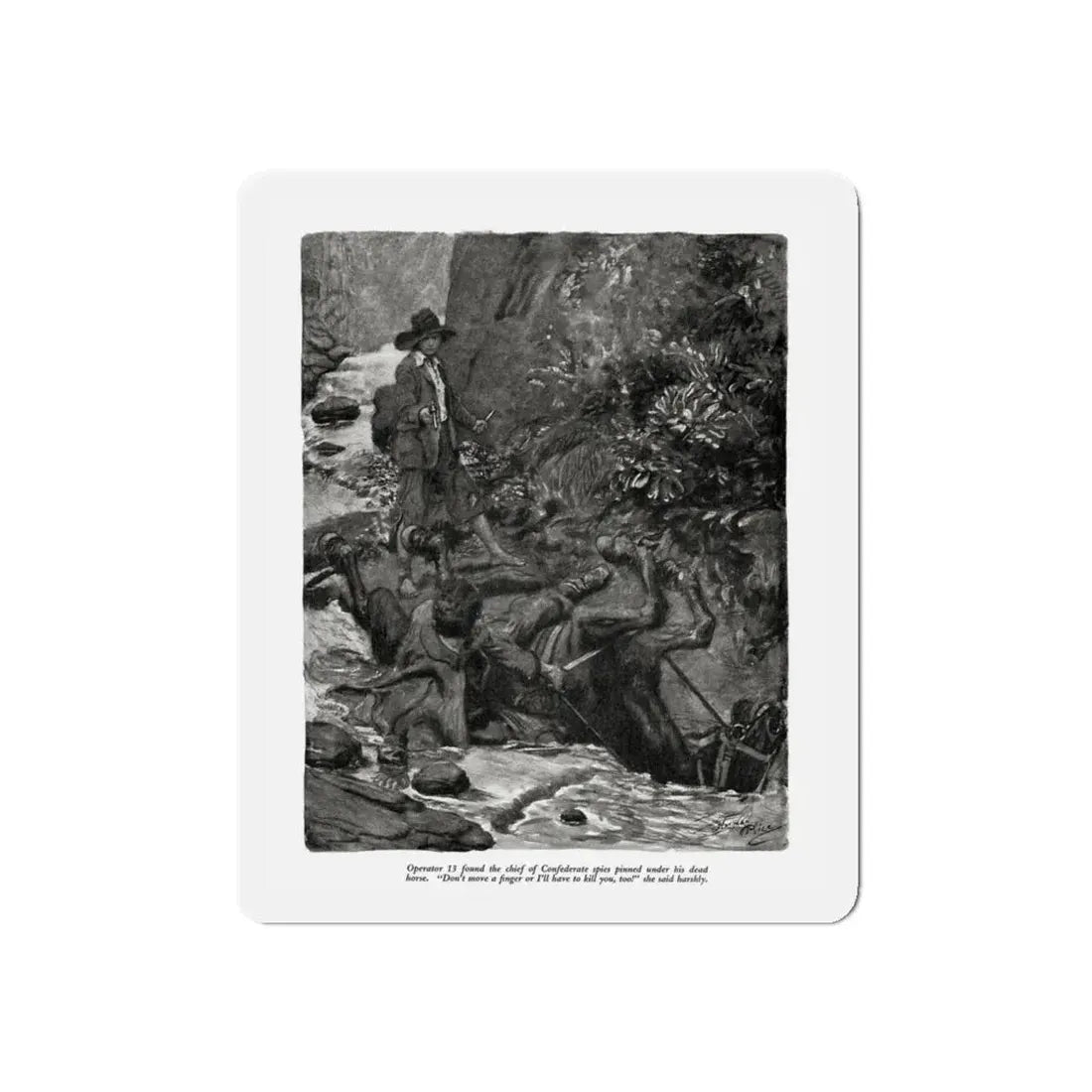 Shadow Dance (2), Cosmopolitan, November 1932 (Magazine Illustration) Refrigerator Magnet 4 Inch Die-Cut - The Sticker Space