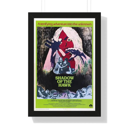 SHADOW OF THE HAWK 1976 - Framed Movie Poster 16″ x 24″ Black - The Sticker Space