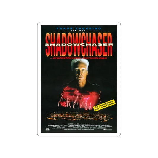 SHADOWCHASER 1992 Movie Poster STICKER Vinyl Die-Cut Decal 2 Inch - The Sticker Space