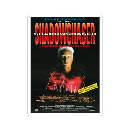SHADOWCHASER 1992 Movie Poster - STICKER Vinyl Kiss-Cut Decal 2 Inch White - The Sticker Space