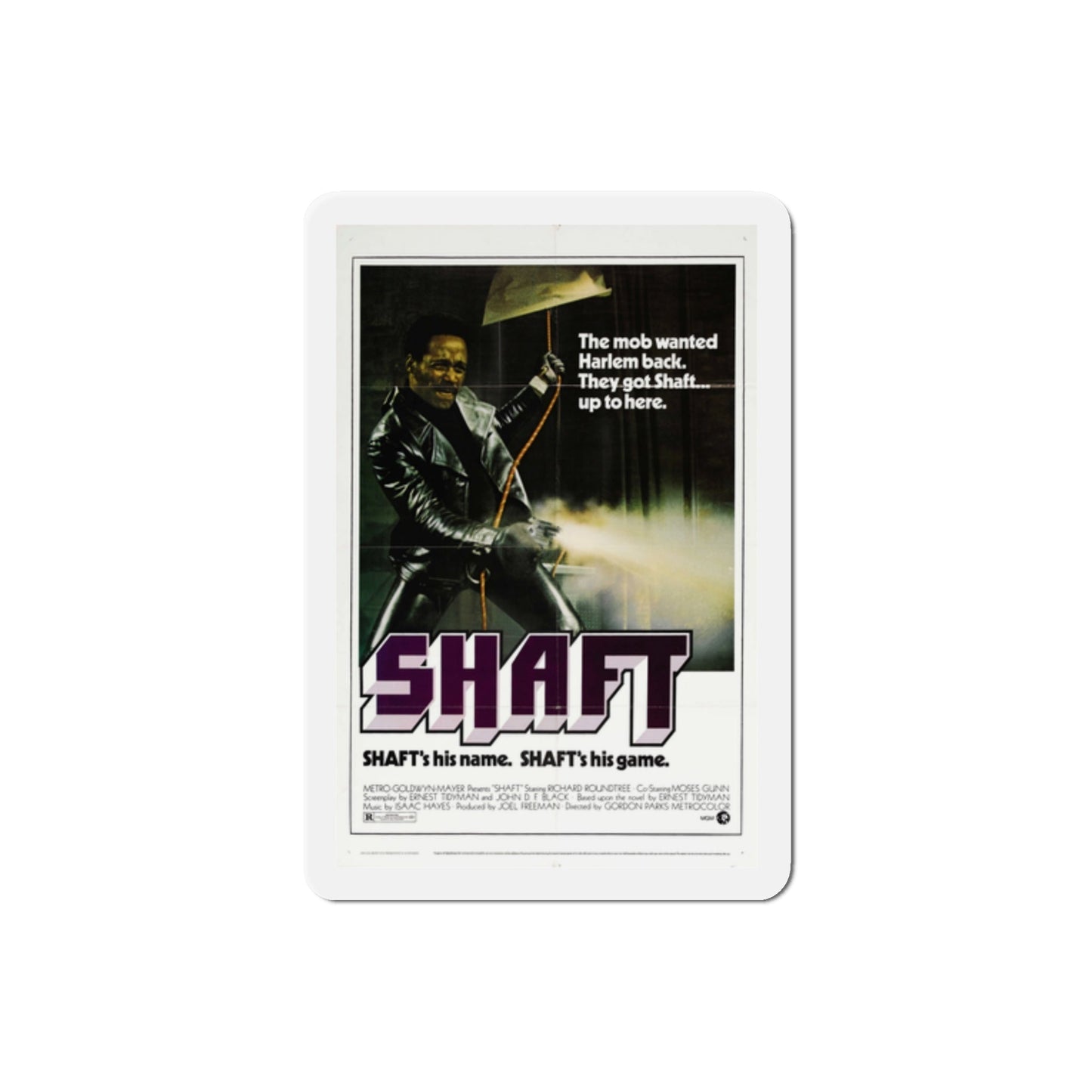 Shaft 1971 Movie Poster Die-Cut Magnet-2 Inch-The Sticker Space